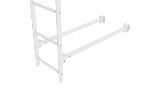 Фасадная лестница Borge, нижняя секция, L=1800 мм RAL 9003