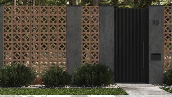 Декоративный бриз-блок Mesterra Cobogo, 250х250 мм 90 мм, 0301, терракотовый LUX