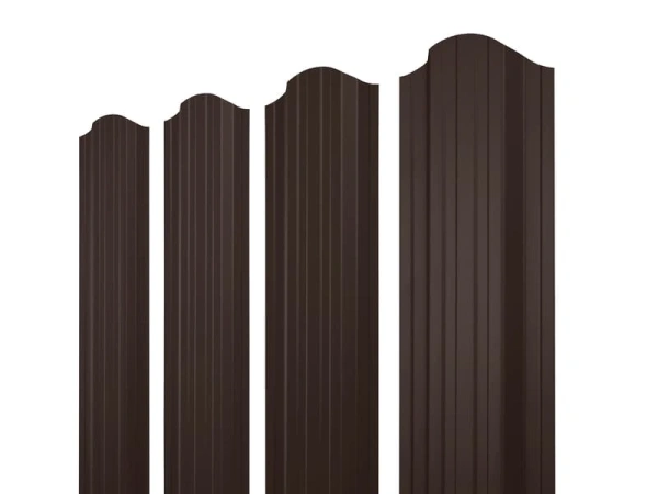 ММТ Штакетник П-образный, фигурный, 110 мм 0.42 мм, PE-double, RAL 8017