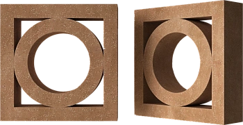 Декоративный бриз-блок Mesterra Cobogo, 250х250 мм 50 мм, 0101, терракотовый