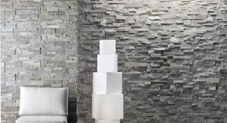 Сланец, 3D панель из камня, 350х180 мм, Modern Grey Slate