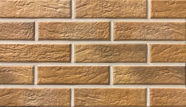 Термопанель рядовая Европа с плиткой Берёза, 1020х600 мм, 40 мм ППС, цвет: Curry