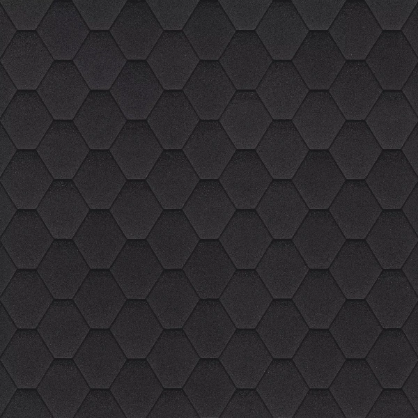 Битумная черепица Shinglas, Оптима цвет: Соната черный, 3 м² / уп.