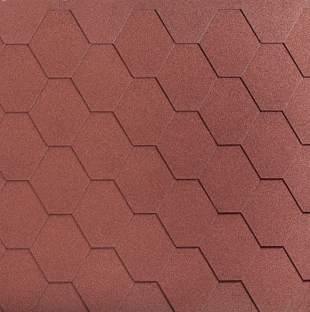 Битумная черепица, Katepal, KL цвет: красный, 2 м² / уп.