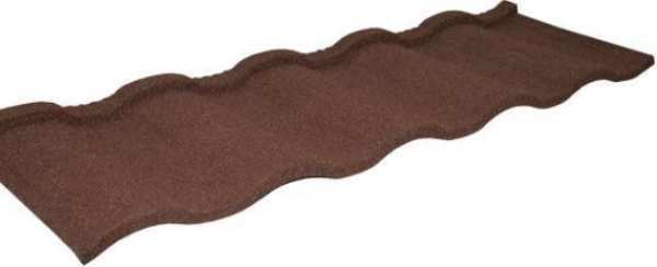 Композитная черепица Grand Line Roman, 1350х415 мм цвет: шоколад