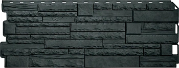 Фасадные панели Альта Профиль, Камень скалистый ЭКО, 1170 х 450 мм цвет: графит