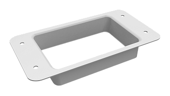 Воронка врезная прямоугольная Vortex Lite Ø 130, RAL 9003