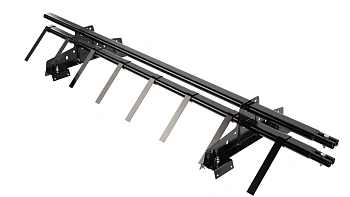 Снегозадержатель для профнастила Н-60, Н-75 Borge L=1500 мм, 2 опоры, 2 трубы, овал 25х45 RAL 9005