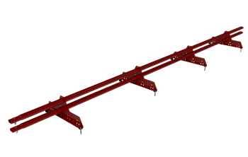 Снегозадержатель универсальный Roofsystems Prestige Next 4 опоры, 2 трубы, овал 45х25, L=3000 мм, RAL 3011