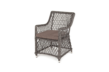 Кресло плетеное из искусственного ротанга, Латте графит