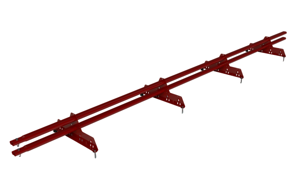 Снегозадержатель универсальный Roofsystems Prestige Next 4 опоры, 2 трубы, овал 45х25, L=3000 мм, RAL 3011