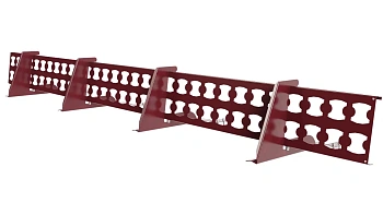 Снегозадержатель решетчатый для натуральной черепицы Borge L=2500 мм, 4 опоры, 1 полотно RAL 3005