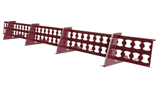 Снегозадержатель решетчатый для натуральной черепицы Borge L=2500 мм, 4 опоры, 1 полотно RAL 3005