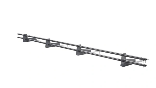 Снегозадержатель для гибкой черепицы Borge L=3000 мм, 4 опоры, 2 трубы, овал 25х45 RAL 7024