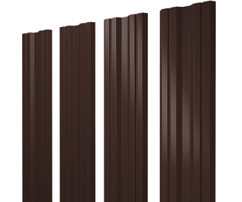 GL Штакетник Twin с прямым резом 0.45 мм, Drap ST, RAL 8017, L= 2000 мм