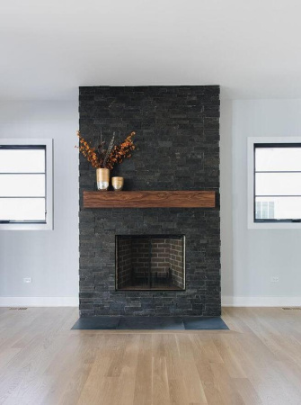 Сланец, 3D панель из камня, 350х180 мм, Modern Black Matt