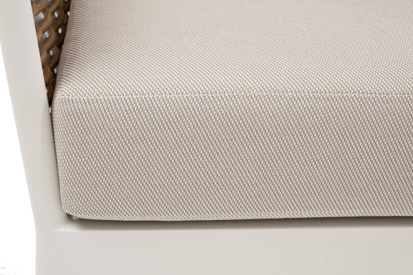 Диван 3-местный из искусственного ротанга, Тоскана, цвет соломенный