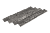 Кварцит, 3D панель из камня, 600х150 мм, Rockface Monsoon Black