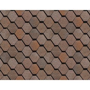 Битумная черепица Shinglas, Вестерн цвет: Клондайк, 1.5 м² / уп.