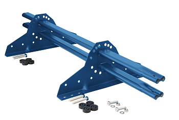 Снегозадержатель Grand Line NEW универсальный,  L=1000 мм, 2 опоры, 2 трубы, овал 42х21 мм. RAL 5015