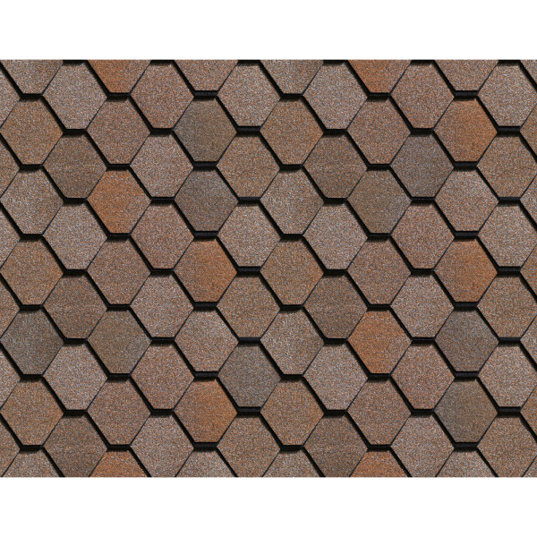 Битумная черепица Shinglas, Вестерн цвет: Клондайк, 1.5 м² / уп.