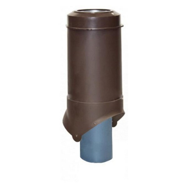 Вентиляционный выход канализации Krovent Pipe-VT IS 125 мм коричневый