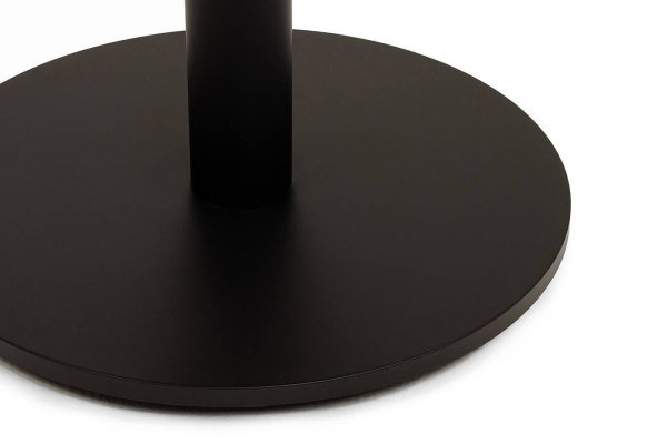 Стол из HPL круглый Ø 70 см, Каффе, подстолье чугун цвет: серый мрамор