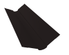 GL Планка ендовы верхней, фигурной, 100х100 мм 0.5 мм, PurPro, RAL 9005, L=3000 мм