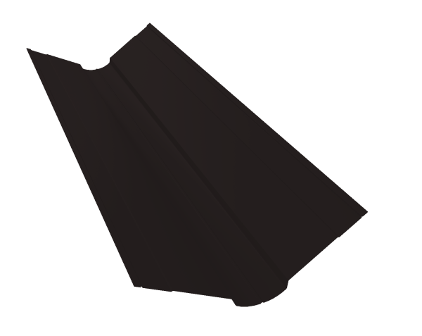 GL Планка ендовы верхней, фигурной, 100х100 мм 0.5 мм, PurPro, RAL 9005, L=3000 мм