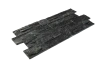 Кварцит, 3D панель из камня, 350х180 мм, Modern Black Quartz