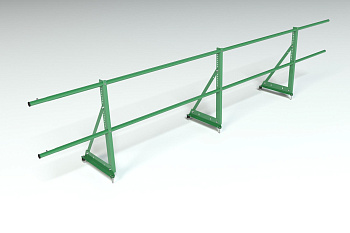 Ограждение кровельное, универсальное Roofsystems Econom, H=600 мм RAL 6002, L=3000 мм