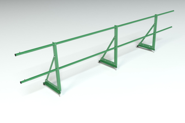 Ограждение кровельное, универсальное Roofsystems Econom, H=600 мм RAL 6002, L=3000 мм