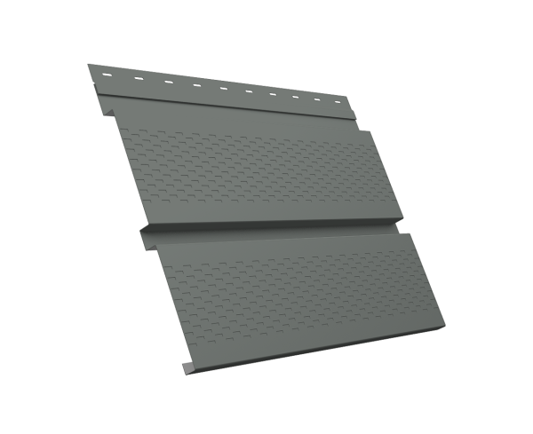 GL Софит металлический Квадро Брус, с перфорацией 0.45 мм, PE, RAL 7005