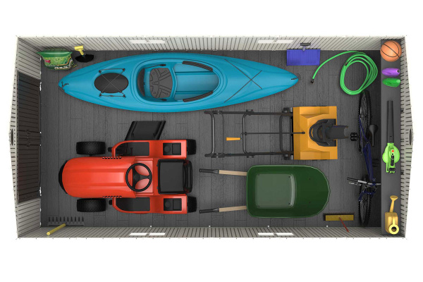 Сарай пластиковый Lifetime WoodLook 15'*8' DD, 4.57 м²