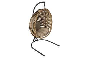 Кресло подвесное Mokka Majorca из искусственного ротанга цвет: соломенный