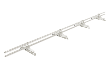 Снегозадержатель универсальный Roofsystems Prestige Next 4 опоры, 2 трубы, овал 45х25, L=3000 мм, RAL 9010