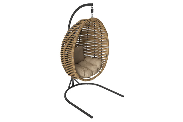 Кресло подвесное Mokka Majorca из искусственного ротанга цвет: соломенный