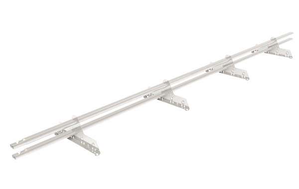 Снегозадержатель универсальный Roofsystems Prestige Next 4 опоры, 2 трубы, овал 45х25, L=3000 мм, RAL 9010