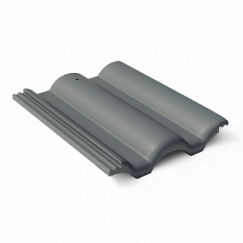 Рядовая черепица Braas Таунус 420х330 мм цвет: графит