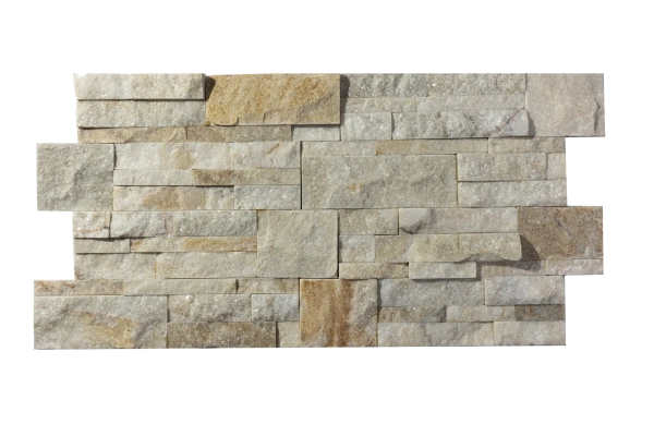 Кварцит, 3D панель из камня, 350х180 мм, Modern Beige Quartz