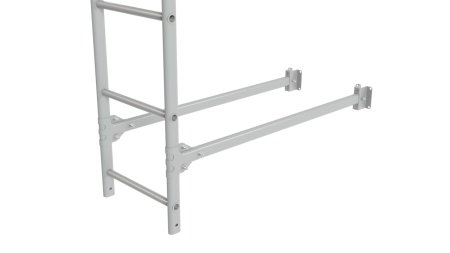 Фасадная лестница Borge, верхняя секция, L=2700 мм RAL 9006