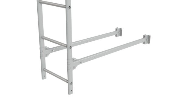 Фасадная лестница Borge, верхняя секция, L=2700 мм RAL 9006