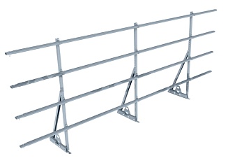 Ограждение кровельное для фальцевой кровли Roofsystems Prestige Next фальц, H=1200 мм zinc, 3000 мм