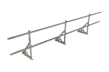 Ограждение кровельное для фальцевой кровли Roofsystems Prestige Master фальц, H=600 мм RAL 9006, L=3000 мм