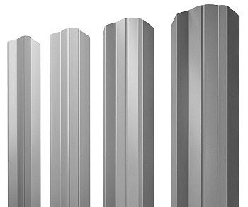 GL Штакетник М-образный A, фигурный 0.45 мм, PE, RAL 7004