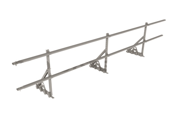 Ограждение кровельное для фальцевой кровли Roofsystems Prestige Master фальц, H=600 мм RAL 9006, L=3000 мм