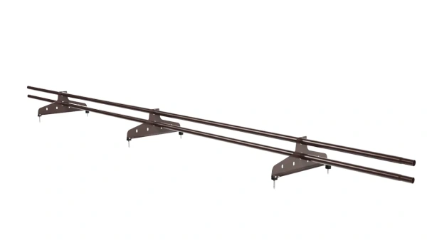 Снегозадержатель универсальный NewLine L=3000 мм, 3 опоры, 2 трубы, круг Ø25 мм, RAL 8017