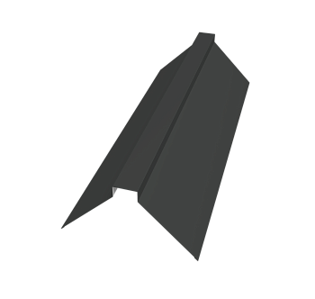 GL Планка конька плоского, 115х30х115 мм 0.5 мм, Satin, RAL 7016, L=2000 мм