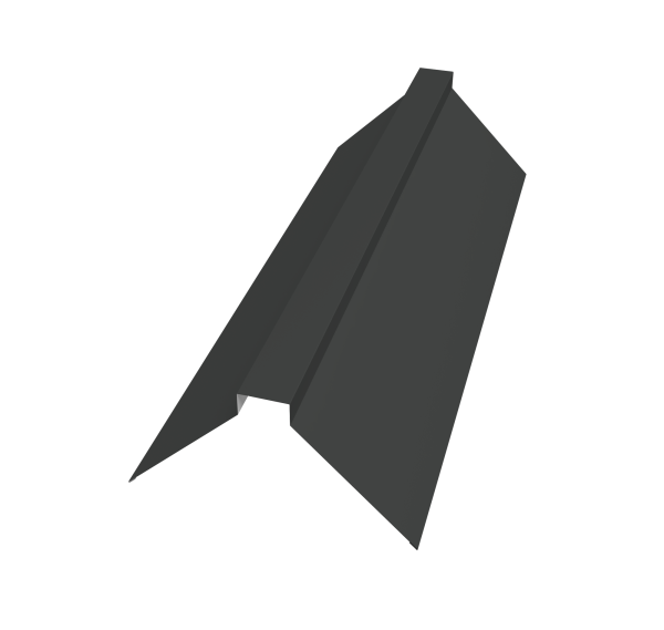 GL Планка конька плоского, 115х30х115 мм 0.45 мм, Drap TX, RAL 7016, L=3000 мм