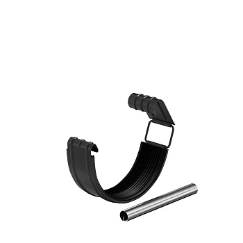 Соединитель желоба в комплекте Aquasystem Comfort Ø125 мм, PE, RAL 9005